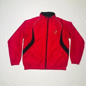 Absolute+ Sports Full Zip Vented Red Sports Jacket with Pockets - Men's Size M